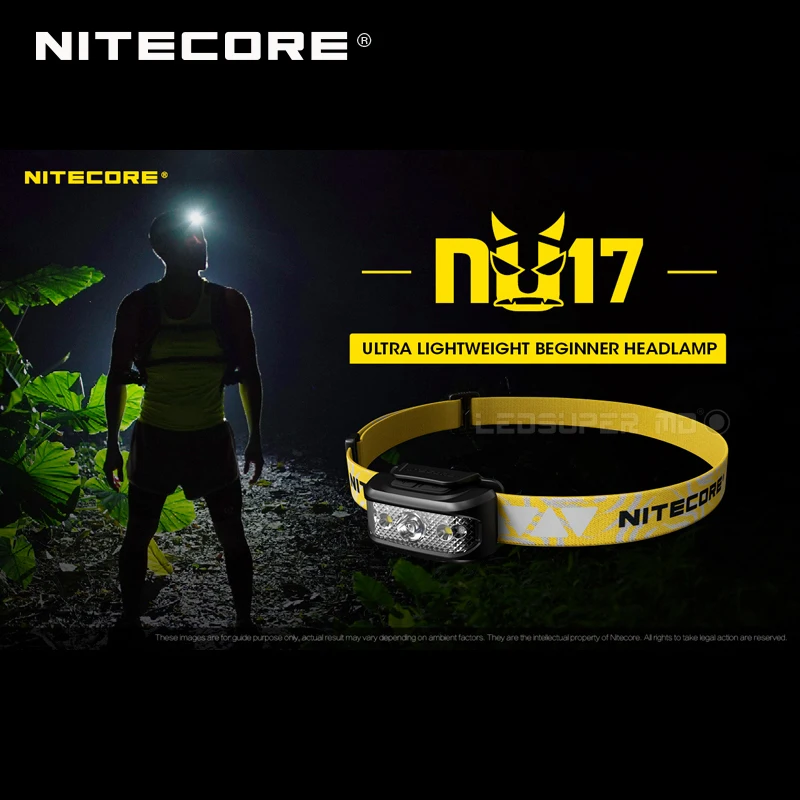 Micro-USB Rechargeable Nitecore NU17 Triple Output Ultra Lightweight Beginner Headlamp Built-in Li-ion Battery | Лампы и освещение