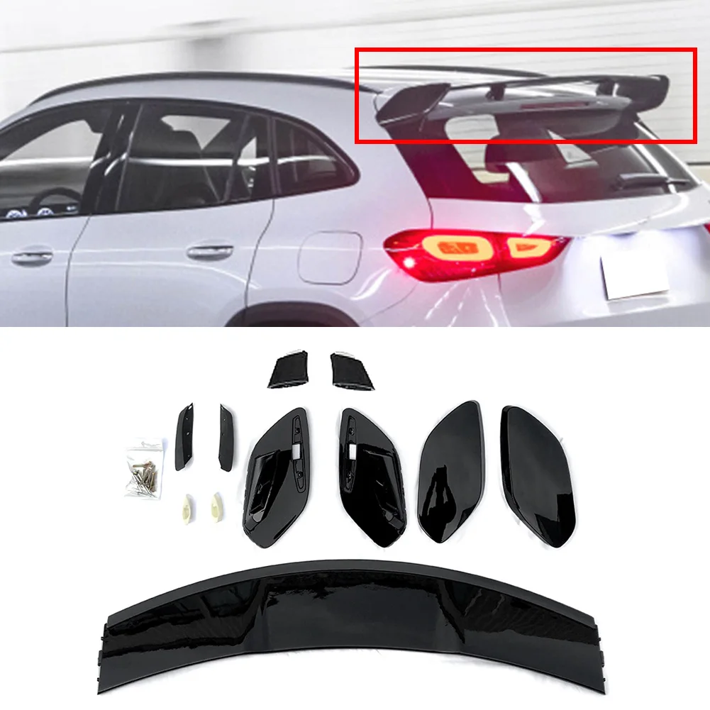 

Gloss Black ABS Car Rear Roof Spoiler Lip Splitter Window Wing Trim For Mercedes Benz 2020 2021 H247 GLA Class GLA200 GLA250