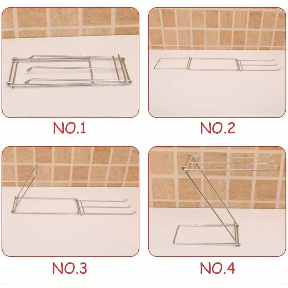 

Rustproof Towel Rack Kitchen Space Saving Free Standing Home Kitchen Stainless Steel Towel Rack Holder Rags Kitchen Tool