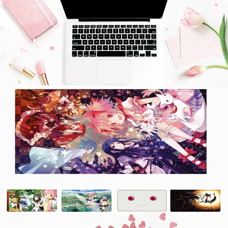 Игровой коврик для мыши Puella Magi Madoka Magica Kyuubey Настольный ноутбука и ПК большой