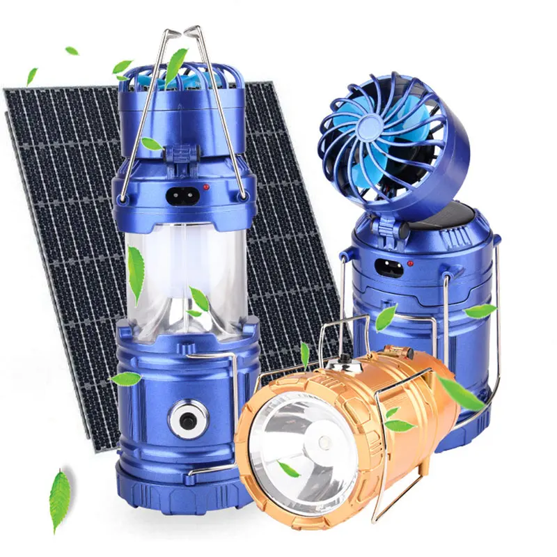 

Портативный уличный светодиодный фонарь для кемпинга с вентилятором, подвесной светильник для палатки с зарядкой от солнечной батареи, лам...