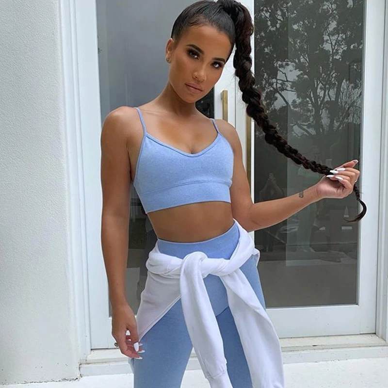 Women's Tracksuit 2021 Spring and Summer Yoga Suit Six-color Bra Top Yoga Pants Seamless Suit New Hot Style Set Woman 2 Pieces