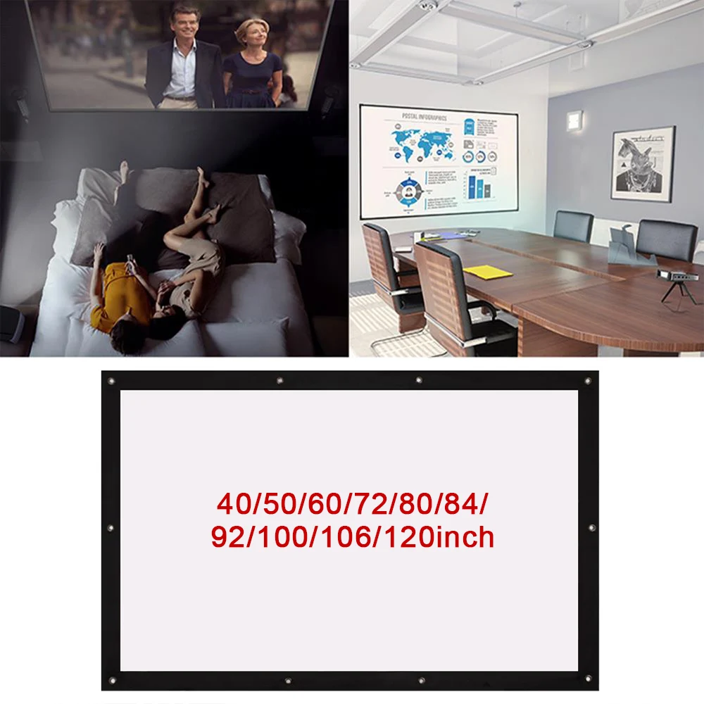 Экран проектора 4:3 из полиэстера и спандекса видеопроектор для домашнего