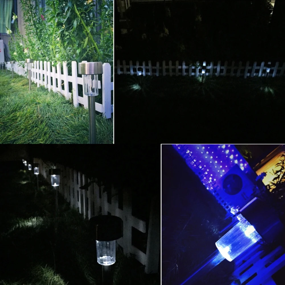 

4PCS LED Lawn Night Lamp Waterproof LED Solar Lights Built-In Stakes Auto Garden Lawn Camping Lamp Power-Saving Recharged