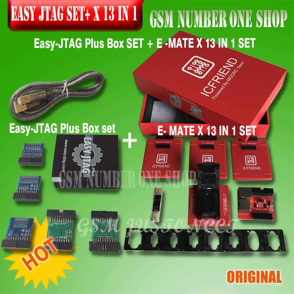 Новая версия полный набор Easy Jtag plus box + MOORC E MATE X PRO BOX EMMC BGA 13 в 1 для HTC/ Huawei/LG/Motorola /Samsung