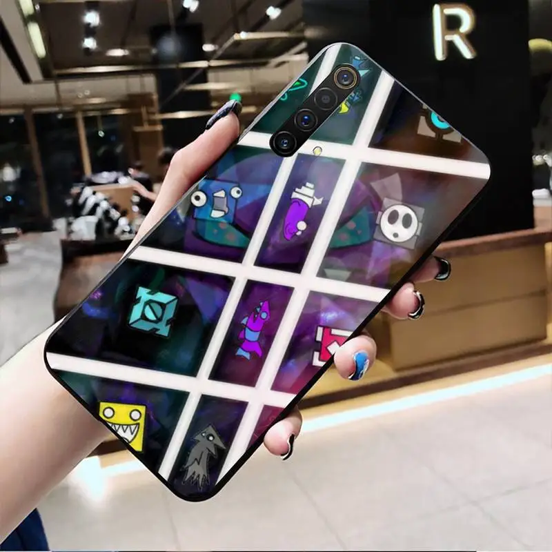 hotcashop hot game geometry dash phone case for oppo realme 6 pro realme c3 5 pro c2 reno2 z a11x xt free global shipping
