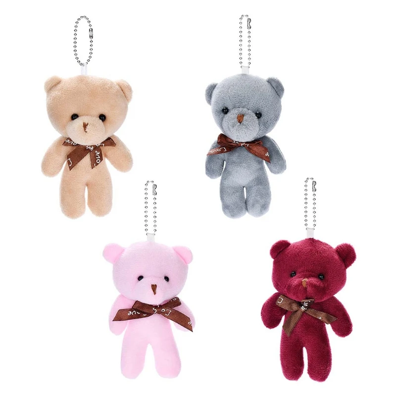 Мультяшный мини медведь плюшевая кукла галстук бабочка хлопковые мягкие игрушки