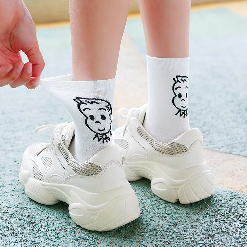 

Japanese Women Socks Cartoon Tube Socks Cute Fruit Parents Dog Cotton Casual Socks Female Ladies Harajuku Skateboard Socks