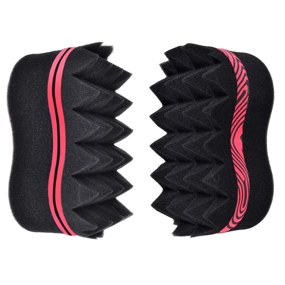 ELERA Magic Hair Twist Sponge в полоску, щетка для волос, губка, локон, губка для натуральных волос, афро-катушка, волнистая губка