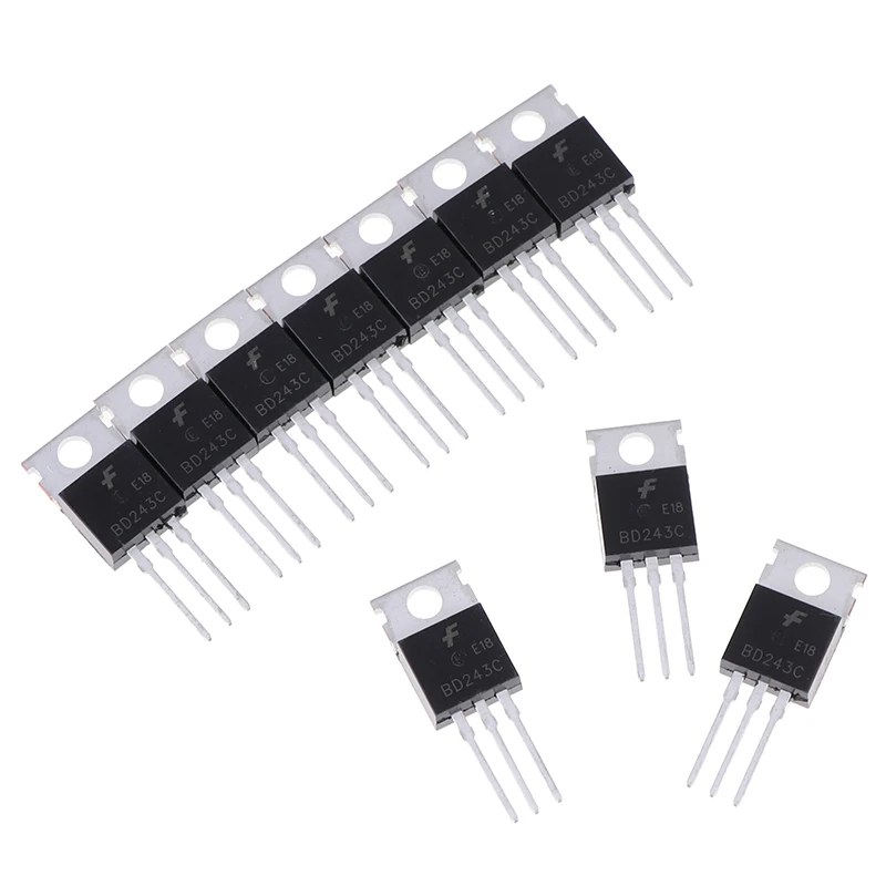 10 шт. BD243C TO220 BD243 100V 6A TO-220 биполярные транзисторы NPN Общего назначения новые