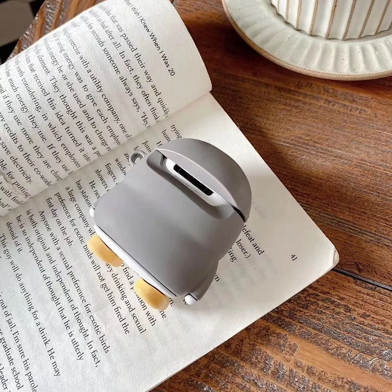3D Smooth Silicone Cute Penguin/Sea Lion With Fashionable Fleece Earphone Case For Airpods1/2Pro Buy One Get Anti-lost Ring Free |