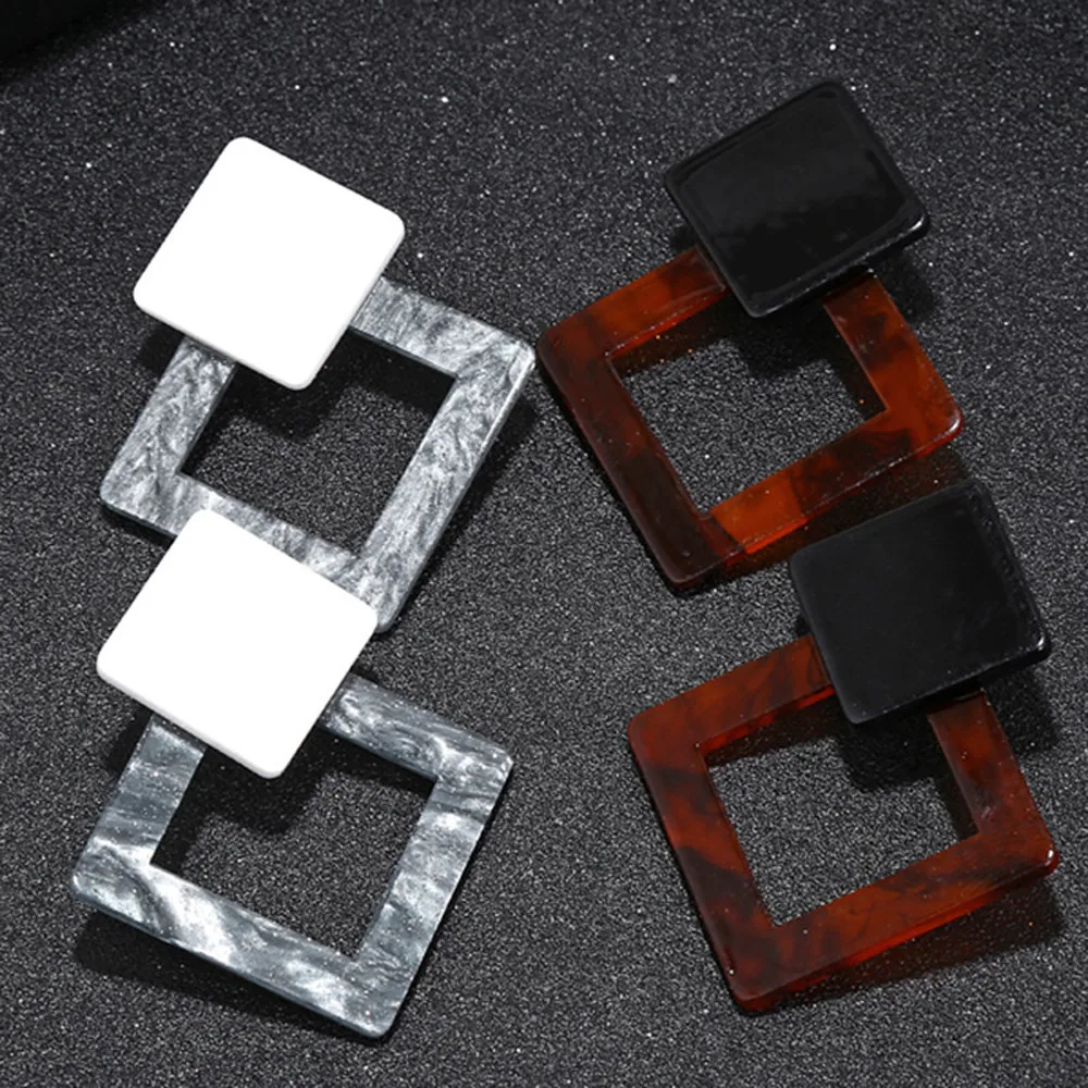 1 пара серьги-кубики современный геометрический винтажный акриловый угол