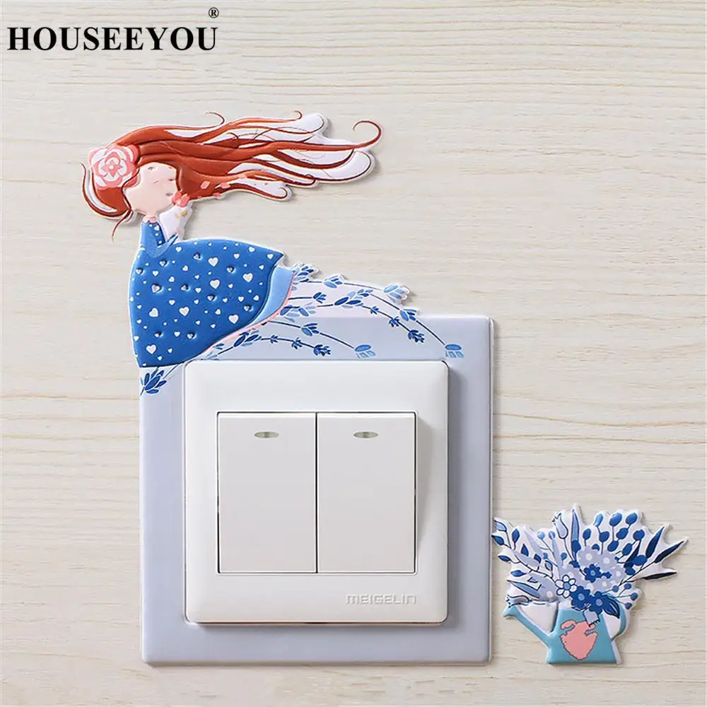 Мультяшные 3D Самоклеящиеся наклейки с животными единорогом фламинго наклейка на