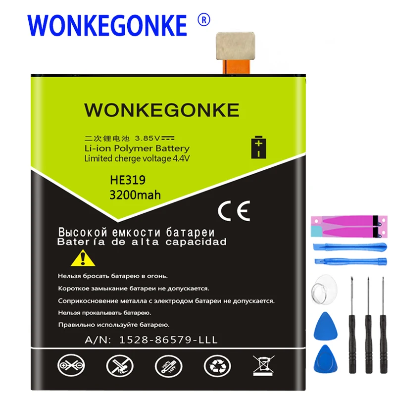 Аккумулятор WONKEGONKE HE319 для Nokia 3 батареи TA 1020 1028 1032 1038|Аккумуляторы мобильных