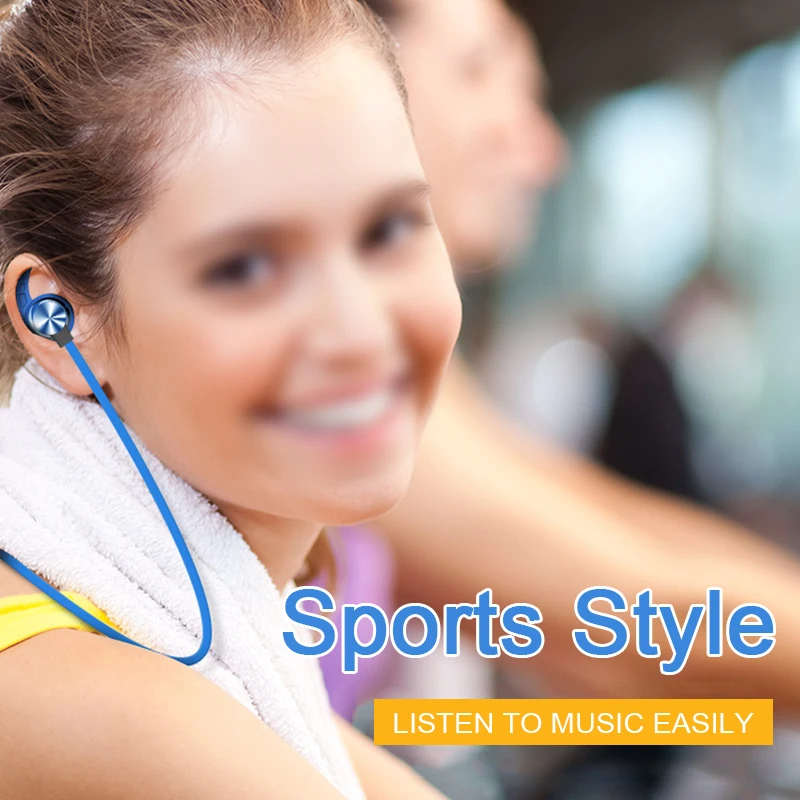 Магнитный наушник с функцией Bluetooth 5 0 Беспроводной Бас Спорт стерео наушники