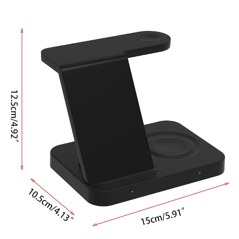 

3 in 1 Wireless Charging Stand Magnetic Mobile Phone Holder 15W Qi Fast Charging Station for Phones Watch Headphones