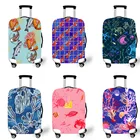 Эластичный Защитный чехол для багажа, чехол для костюма, защитный чехол, чехлы для чемоданов на колесиках, аксессуары для путешествий с 3D рисунком рыбы, T123