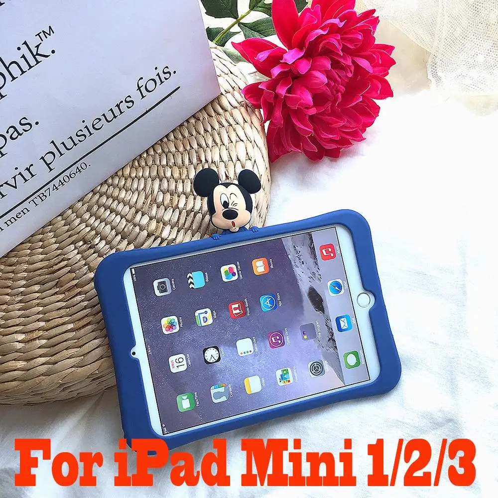 as photo Микки и Минни Маус кукла для iPad 9,7 Pro9.7/10,5 скрыть подставка силиконовый чехол Защитный Чехол Air 2/2/3/4 мини 7,9 Mini 5 корпус - Цвет: as photo