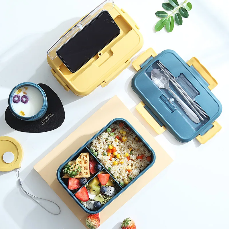 Ланч бокс контейнер для еды Bento Box подогреваемый детский Снэк Пшеничная солома