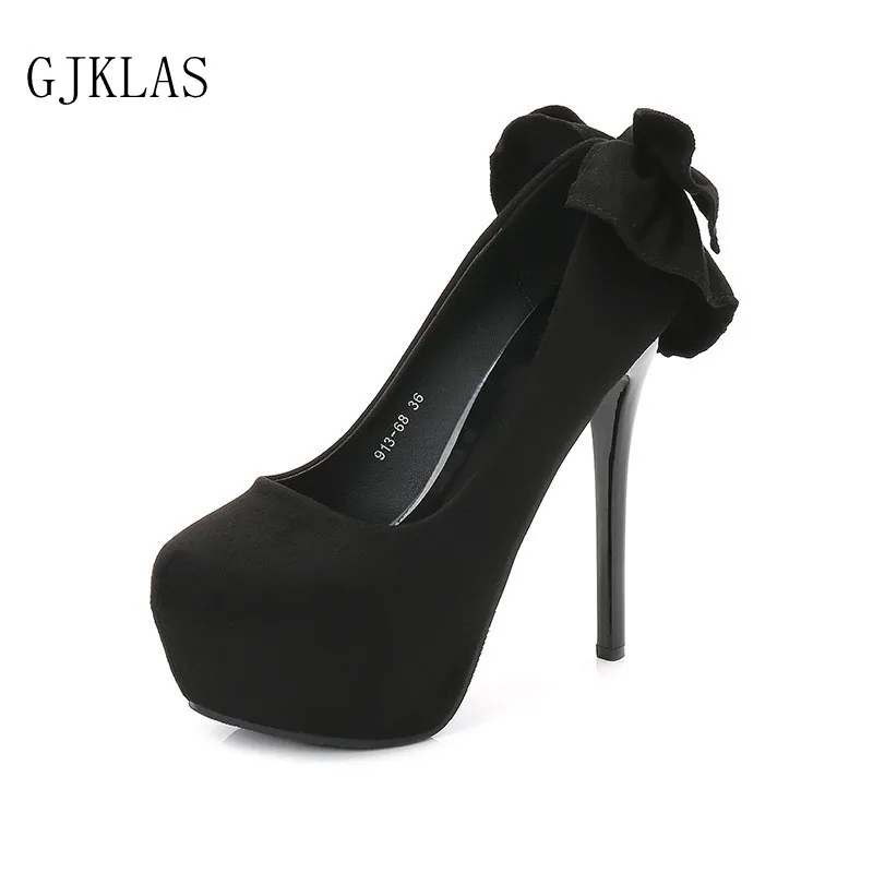 

Platform High Heels Bow Wedding Party Shoes for Women Gladiator High Heels Sexy Plataform Pumps Green Black Gray Stiletto Heels