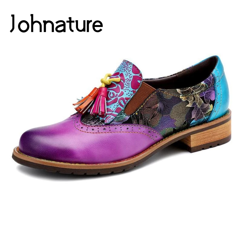 Женские туфли-лодочки из броккен и натуральной кожи Новинка 2019 года сезон осень