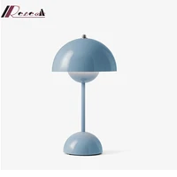 flower lamp led nordic bedside desk lamp recargable mushroom bedroom table decoration lampara mesa de noche night lights