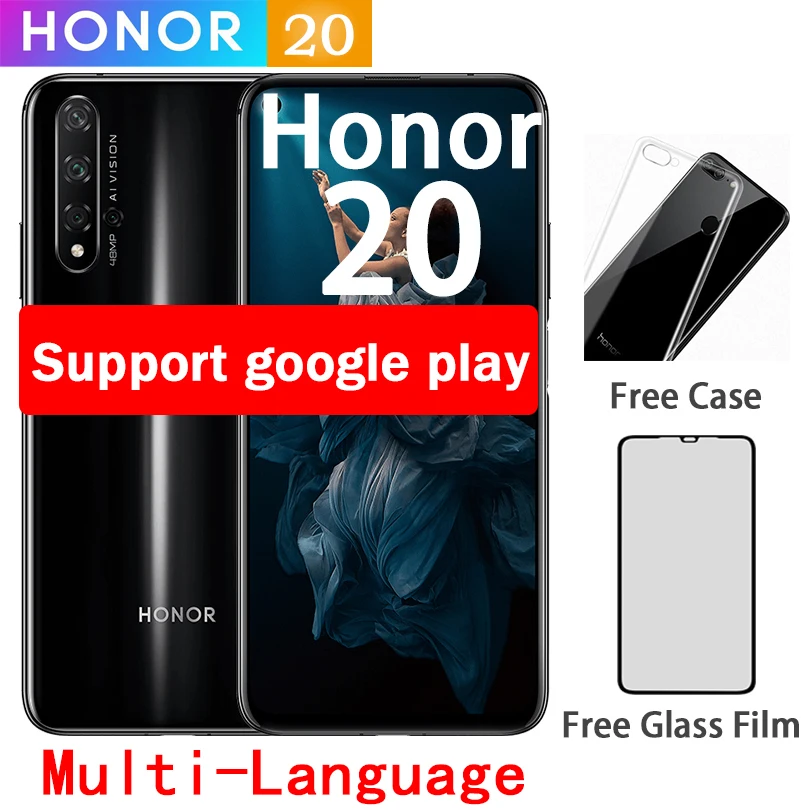 Оригинальный honor 20 honor20 сотовый телефон Kirin 980 Восьмиядерный 8 Гб RAM 128 6 2 дюйма 3750