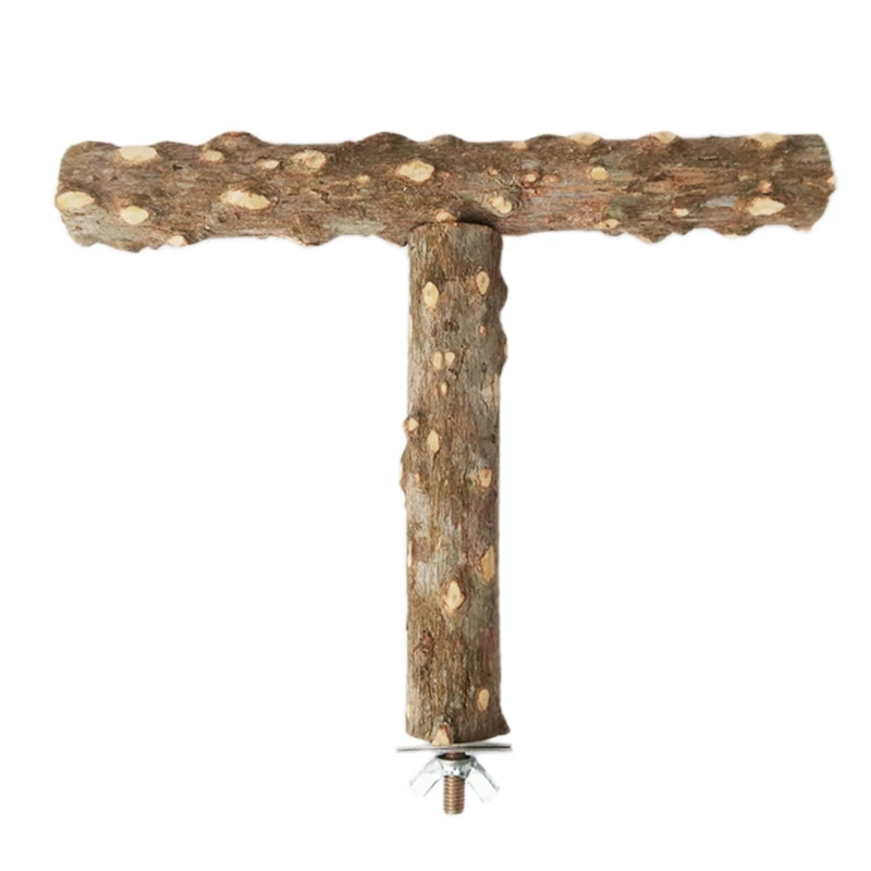 

Parrot Natural Wood Perch Rod Stand with Apophysis for Pet Small Medium Birds