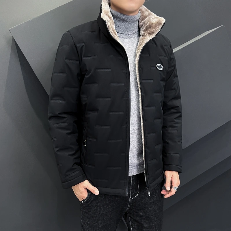 

Men Casual Thick Fleece Jacket Coat High Quality Wool Liner Coat Fashion Classic 2021 Winter New Classic Male Fleece Parkas