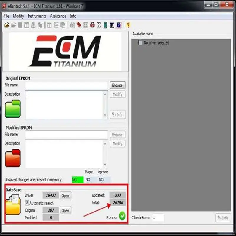 Программное обеспечение ECM Titanium V1.61 с 26100 драйверами ECU для KT/ A G и K- ESS V2