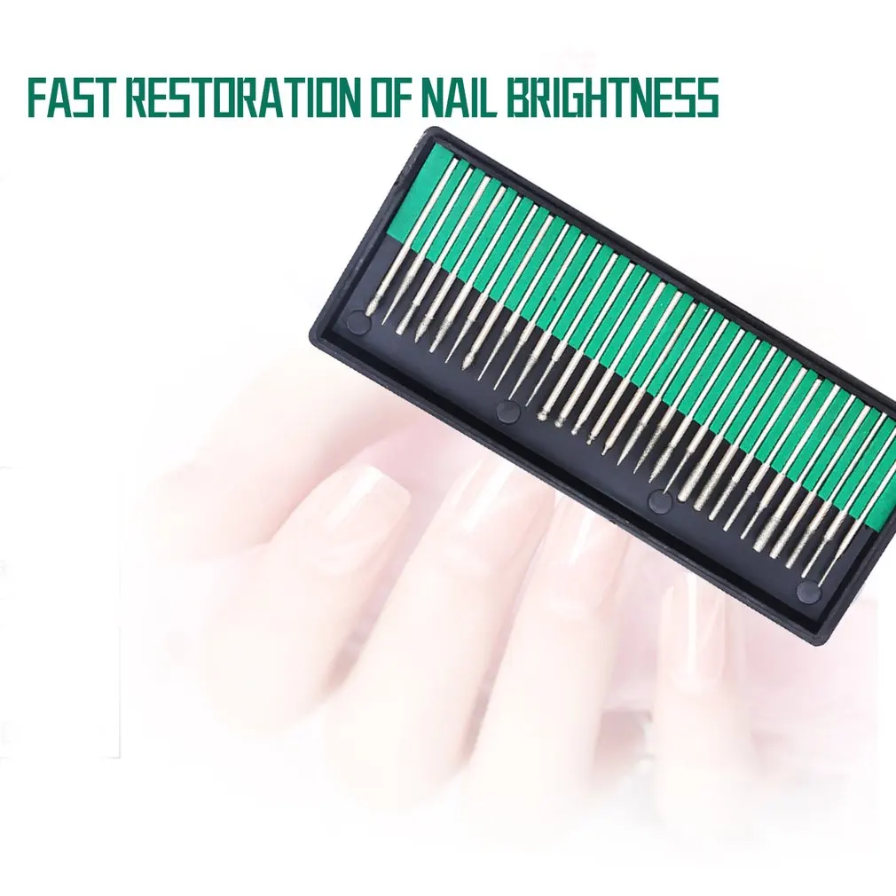 30 шт./компл. маникюрные инструменты для дизайна ногтей набор шлифовальная
