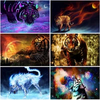 5d diy diamond painting tiger animals full roundsquare diamond embroidery cross stitch picture of rhinestones handcraft gift