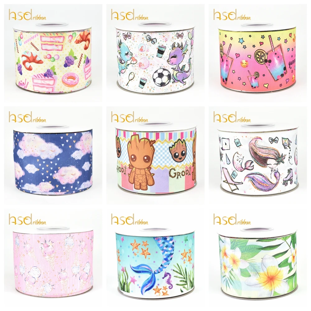 HSDCraft 7/8 дюймов 1-1/2 дюймов 3 дюйма hsd-дизайн HT на Grosgrain ленты для волос лук