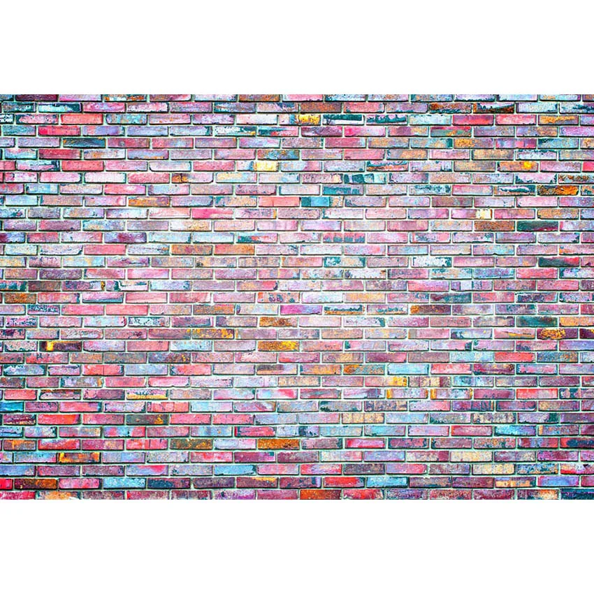 

Colorful brick wall artistic photo backgrounds vinyl fotografia kids photography backdrops for photographer studio props G-423