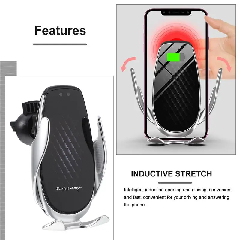 

1 Set Car Mounted Phone Stand Sensing Phone Storage Bracket Car Phone Holder Mobile Phone Bracket For Car Charging Induction