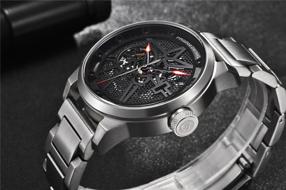 Модный Роскошный бренд Pagani кожаный Tourbillon часы Автоматические Мужские часы Мужские механические стальные часы Relogio Masculino+ коробка