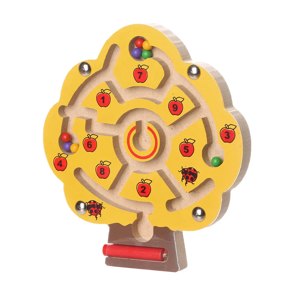 

Kids Magnetic Maze Toys Kids Wooden Game Toy Wooden Intellectual Jigsaw Board piece Magnetic Maze Toys > 3 years old G926