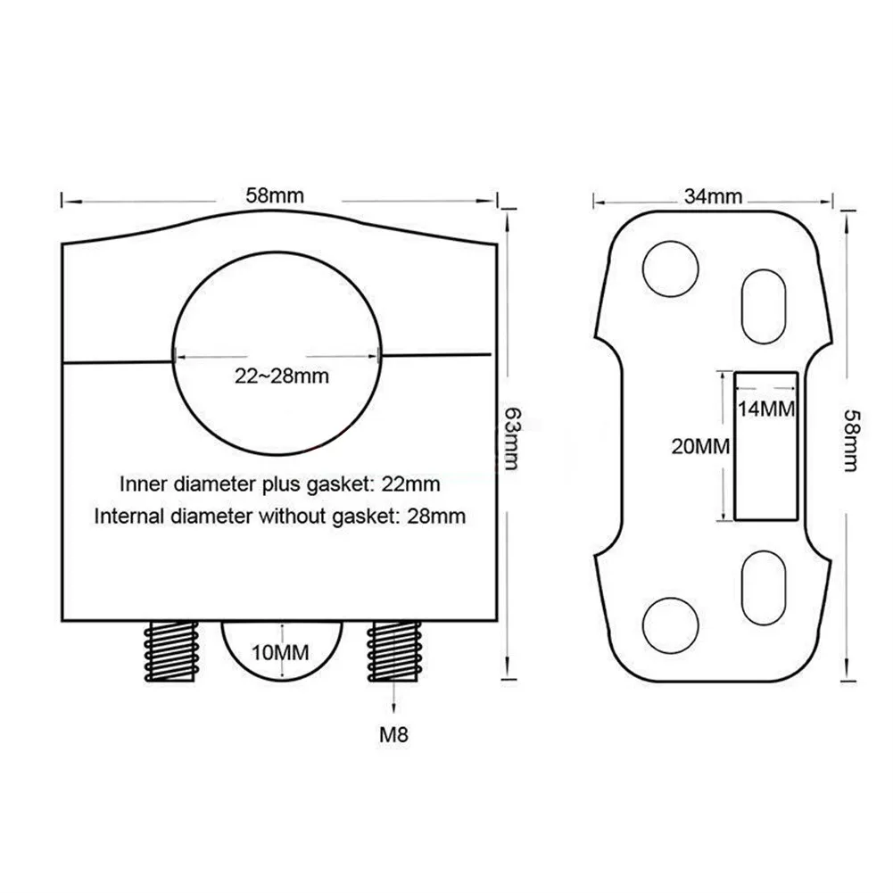 

2pcs Motorcycle HandleBar Risers 7/8\" 22mm 1-1/8\" 28mm Mount Clamp Riser Extension Mount Handlebar Clamps Aluminum Alloy