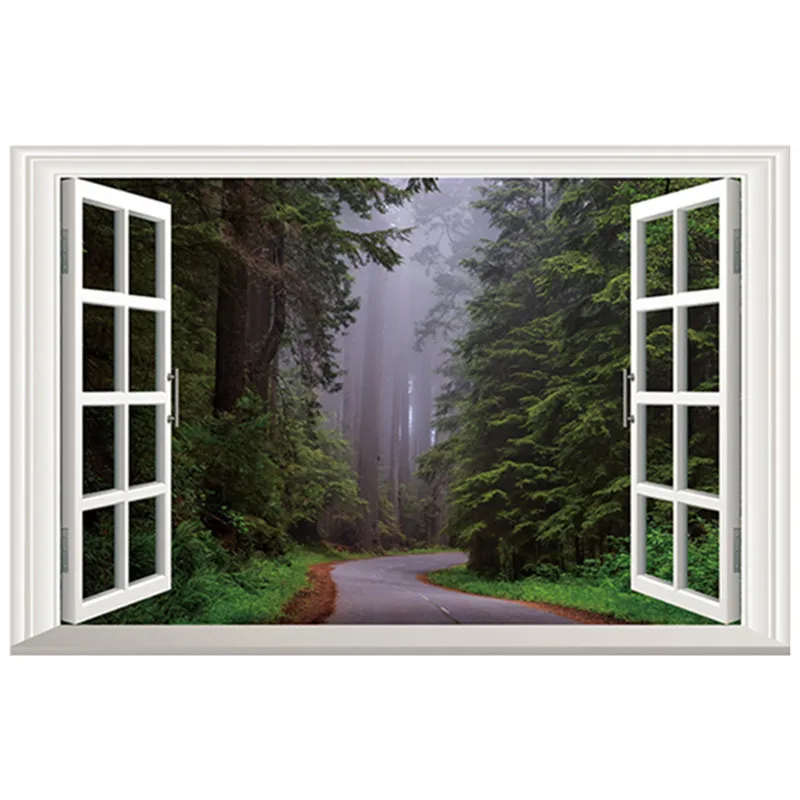 Снаружи в качестве ложной вставки фон для студийной фотосъемки с окном деревом и