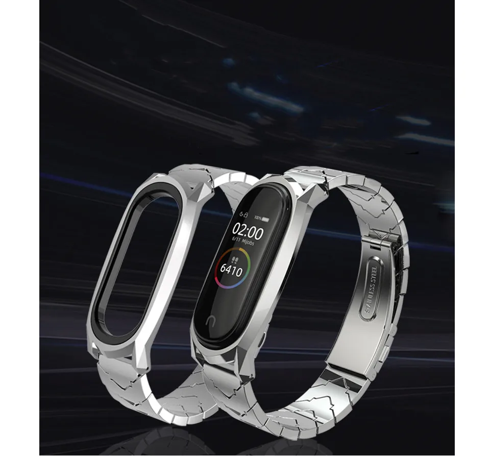 Mi band 3 4 ремешок металлический браслет из нержавеющей стали mi Band 4 3 ремешок mi Band 3 для Xiaomi mi Band 3 4 браслет NFC Global