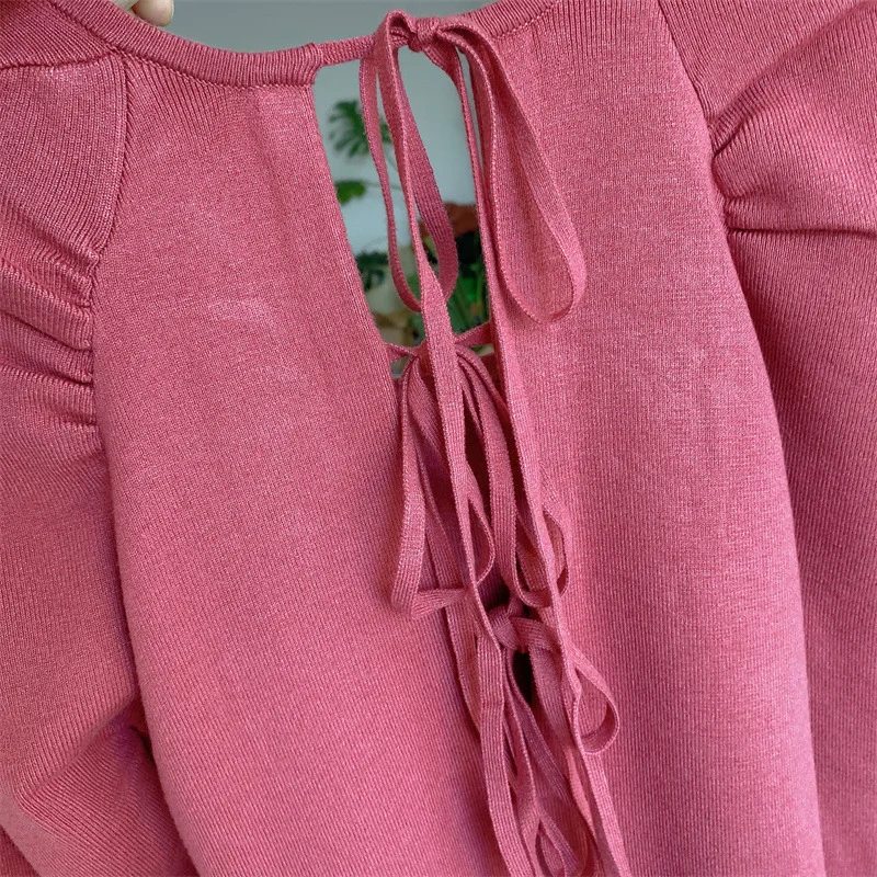 Зимнее женское платье халаты японские платья однотонные с длинным рукавом на