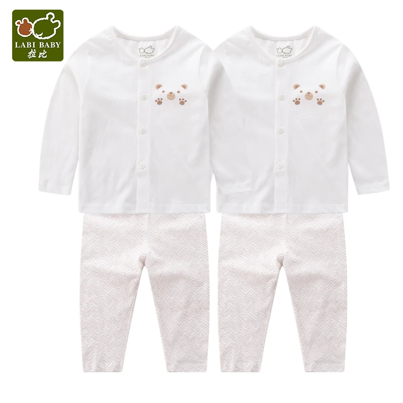 Детский пижамный комплект из 2 предметов хлопковая осенне-зимняя одежда для