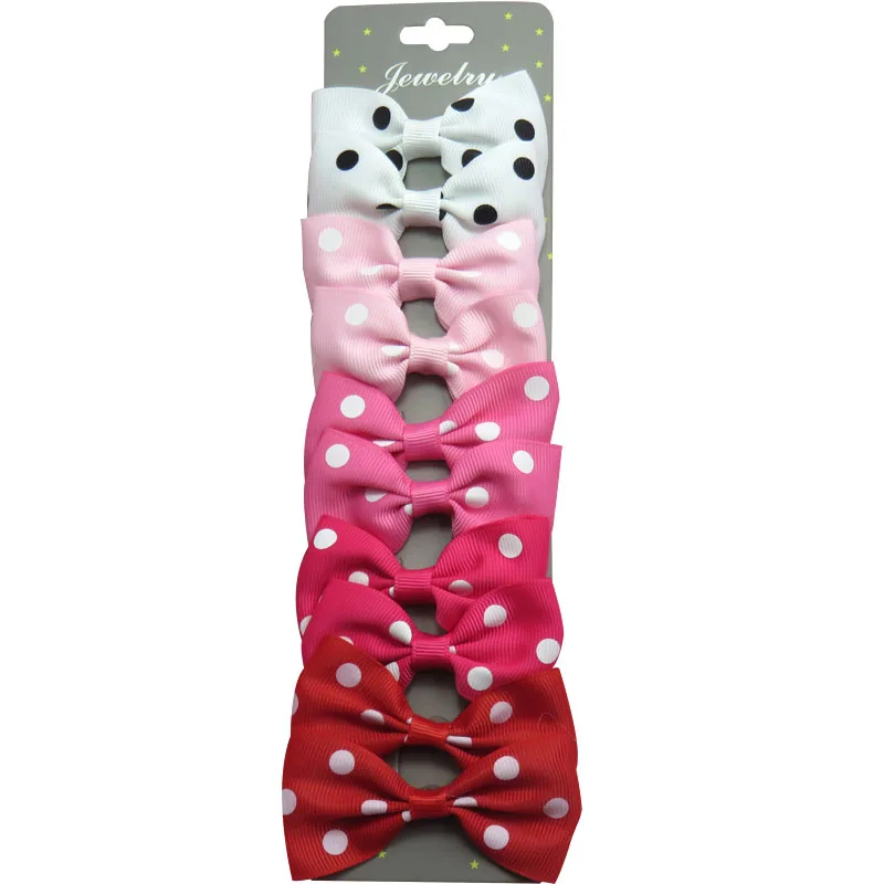 

Заколка для волос в горошек, с бантом, 10 шт./компл.