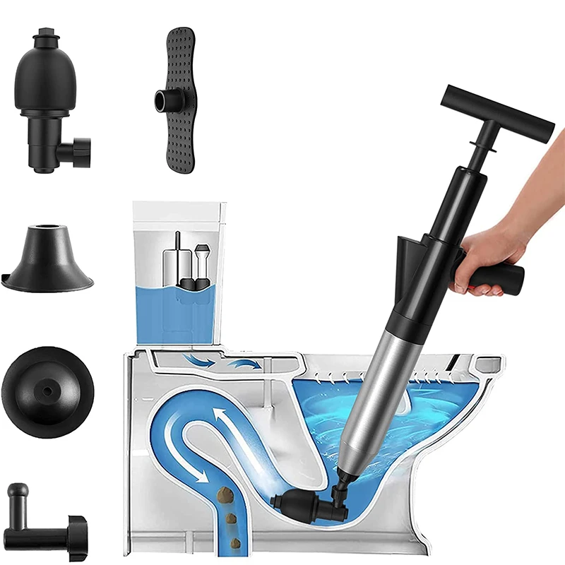 pipe unblocker high pressure drain plunger dredge clog remover air drain blaster for bath toilets bathroom shower sink bathtub free global shipping