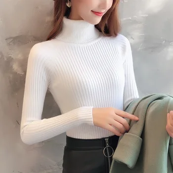 Autumn Turtleneck Sweater Female 2023 Winter Cashmere Knitted Women Sweater And Pullover Female Tricot Jersey Jumper Pull Femme 1