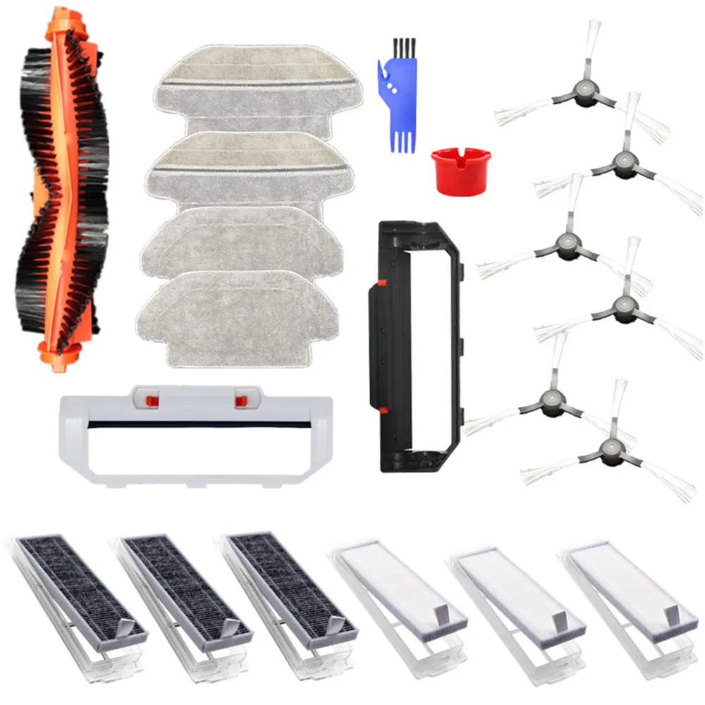 

21pcs Cleaning Mop Rag Filter for Viomi V2 Pro V-RVCLM21B Main Side Brush for Mijia STYJ02YM Robot Vacuum Cleaner Spare Part