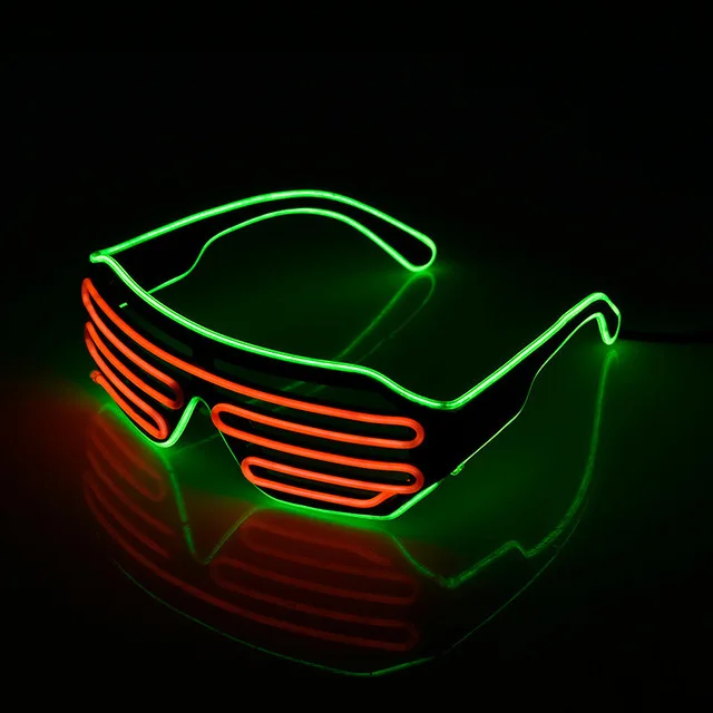 2019 неоновые вечерние очки EL Wire светодиодные бокалы с подсветкой Rave костюм диджей