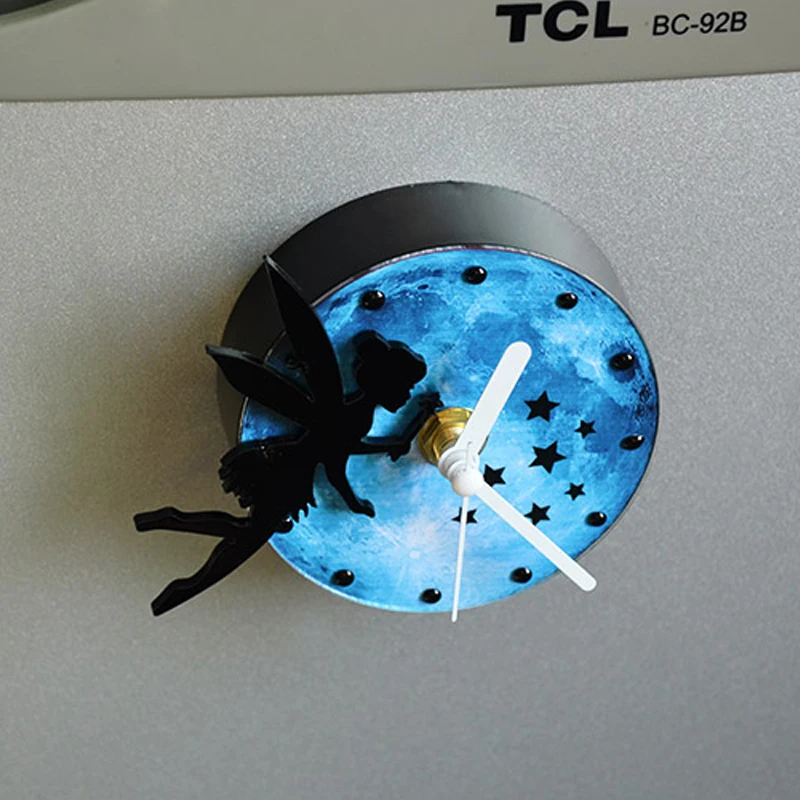 Unique Little Fairy Kitchen Refrigerator Fridge Magnet Portable Wall Clock Self Adhesive Magnetic Stickers Home Decoration | Дом и сад