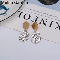 new simple fashion personality dangle earrings geometric gold silver color pendant water drop earrings jewelry women accessories