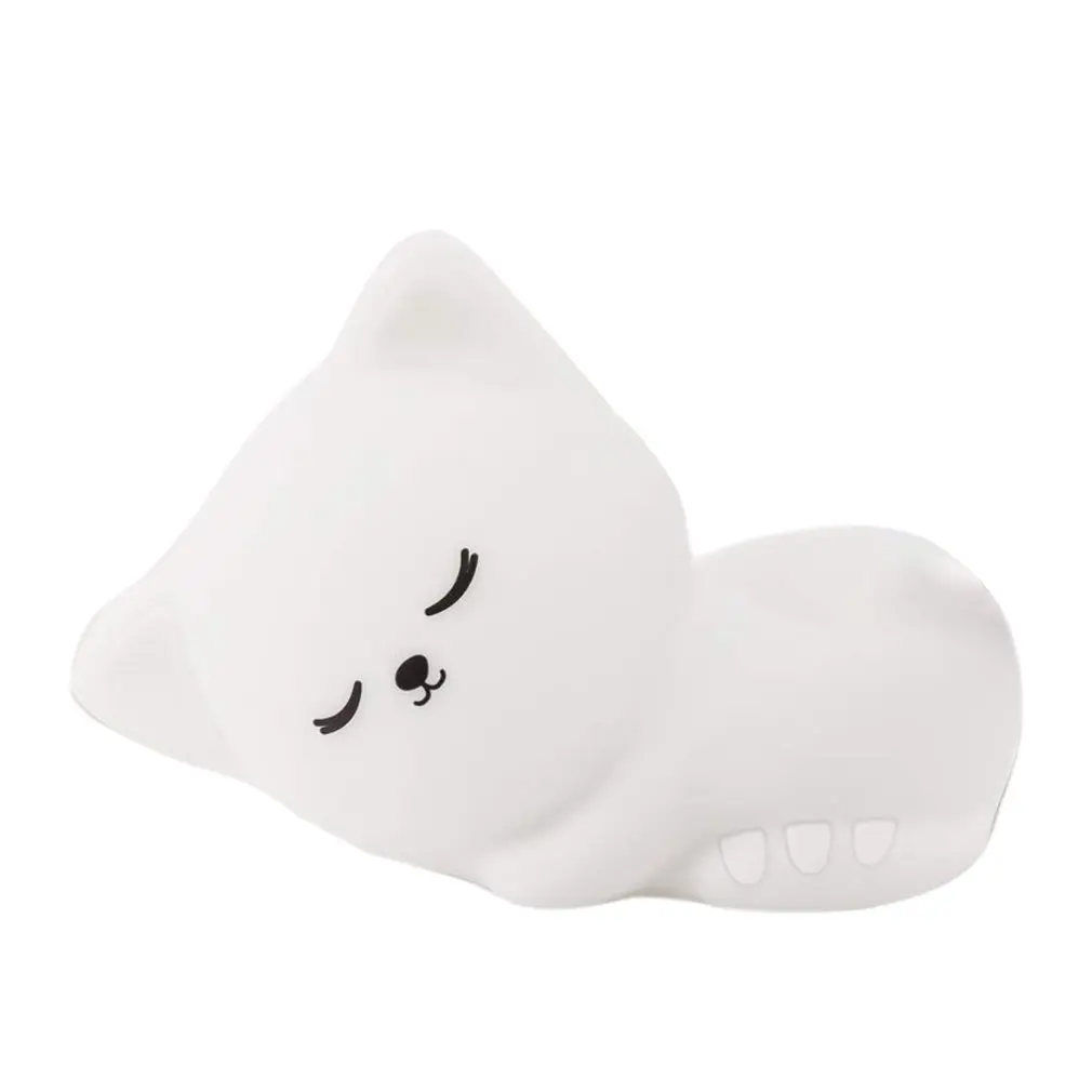 

BEAR LED Night Light Touch Sensor Remote Control 7 Colors Dimmable Timer USB Rechargeable Silicone Bedside Lamp for Children